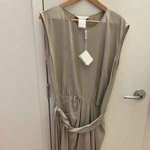 Max Mara Silver Silk Dress